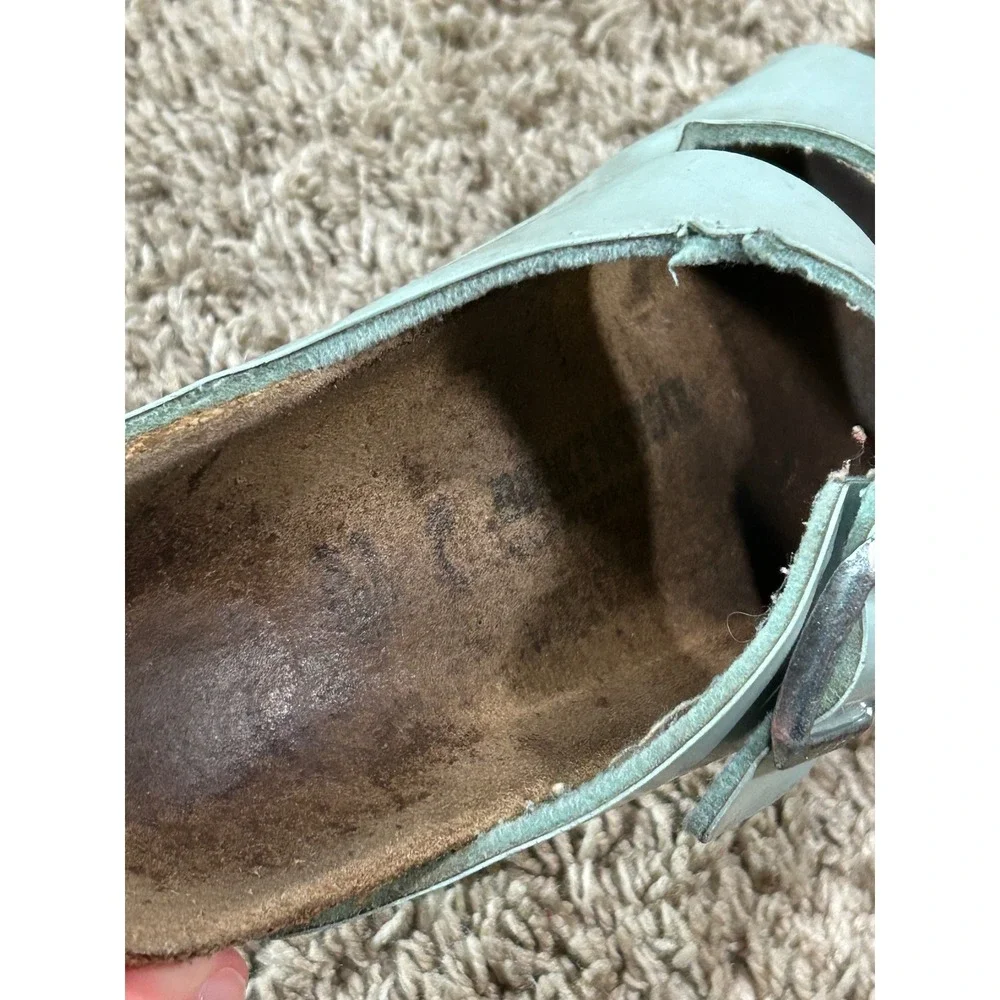Birkenstock Arizona Kids Light Blue Two Strap Cork‎ Sandals Size 31